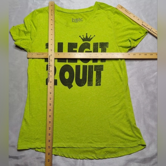 Lyric Culture:XL, 2 Legit 2 Quit, Tacked SS Tee, SlubKnit, Sheer/Threadbare - Picture 5 of 5